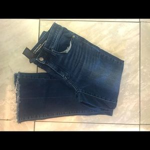 Size 4 Mossimo High Rose Flare Crop Jeans